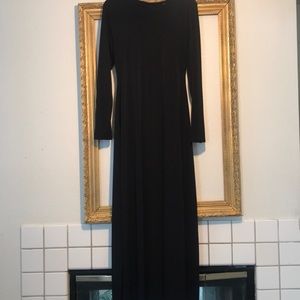 Forever 21 party long dress open back black plus